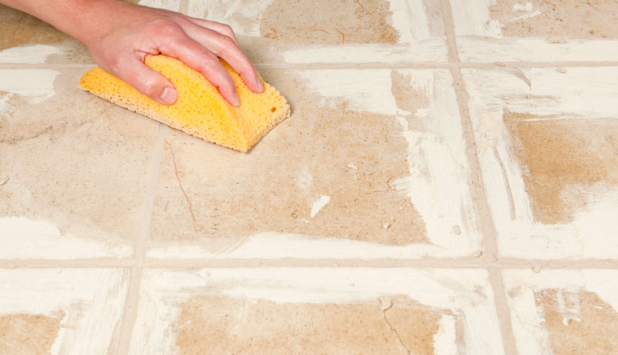 ANSI A 118.3 Kimyasal Dayanım, Suyla Temizlenebilir Fayans Sertleştirme ve Derz Dolgusu için Standart Test