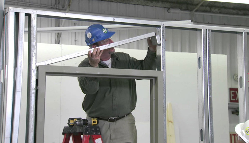 ANSI A224.1 Çelik Kapılar ve Çerçeveler için Çelik Yüzeyler, Test Prosedürü ve Prim için Kabul Kriterleri