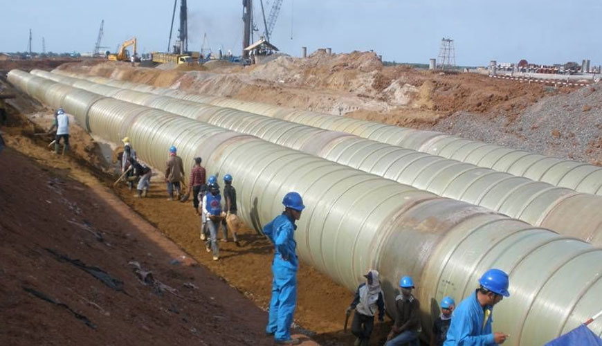 API SPEC 15HR Yüksek Basınçlı Fiberglas Hat Borusu için Standart Test