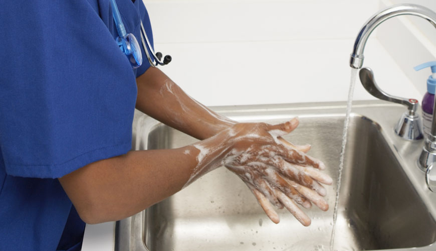 ASTM-E1838 szabványos vizsgálati módszer a higiénikus kézmosás és kézdörzsölés víruseltávolítási hatékonyságának meghatározására felnőttek ujjbegyeivel