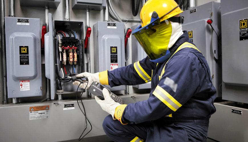 Standardni preskus učinkovitosti ASTM F1506 za zaščitna oblačila, odporna proti ognju in električnemu obloku, ki jih nosijo delavci, izpostavljeni ognju in električnemu obloku