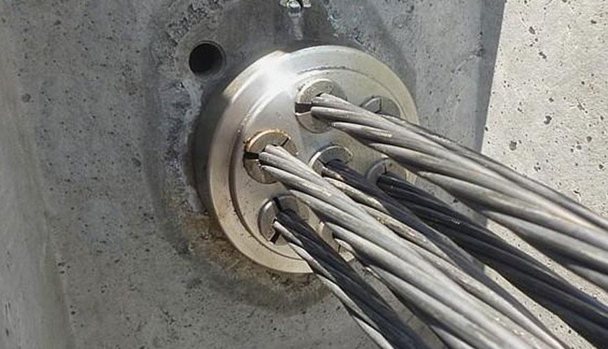 Standardni preskus BS 5896 za lastnosti visoko natezne jeklene žice in žice za prednapenjanje betona