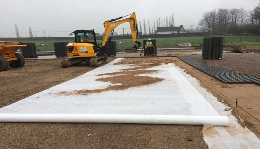 BS 6906-8 Geotekstil Bölüm 8: Kum-Geotekstil Sürtünme Davranışının Doğrudan Kesme ile Belirlenmesi