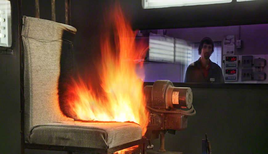 California TB 133 Halka Açık Yerlerde Kullanım için Oturma Mobilyası için Yanıcılık Testi Prosedürü