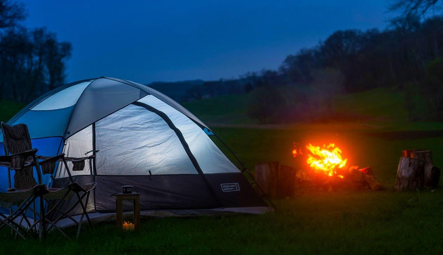 Standard za preskus vnetljivosti CPAI 84 za šotore za kampiranje
