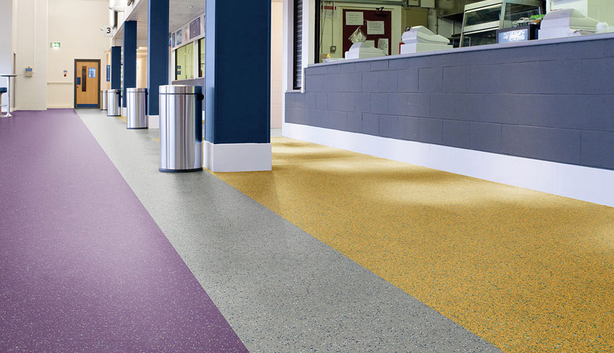 DIN 51130 Zemin Kaplamalarının Testi - Kaydırmazlık Özelliğinin Belirlenmesi - Çalışma Odaları ve Kayma Tehlikesi Olan Faaliyet Alanları - Yürüme Yöntemi - Rampa Testi