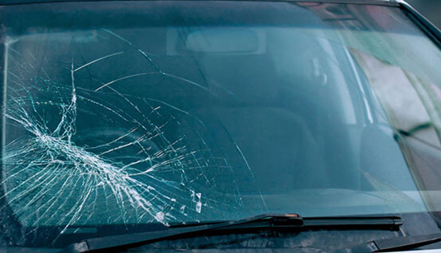 DIN 52306 Preskus padca krogle na varnostno steklo za okna vozila