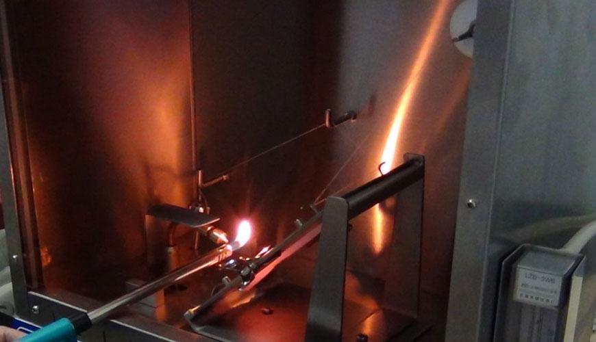 DIN 53438-2 Kiểm tra vật liệu dễ cháy - Phản ứng đánh lửa đối với ngọn lửa nhỏ - Thử nghiệm tiêu chuẩn cho đánh lửa cạnh