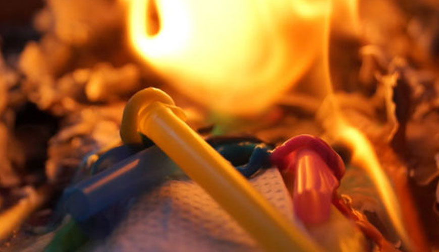 DIN 53438 Yanıcı Malzemelerin Testi - Küçük Bir Alevle Tutuşmaya Tepki - Genel Veri için Standart Test