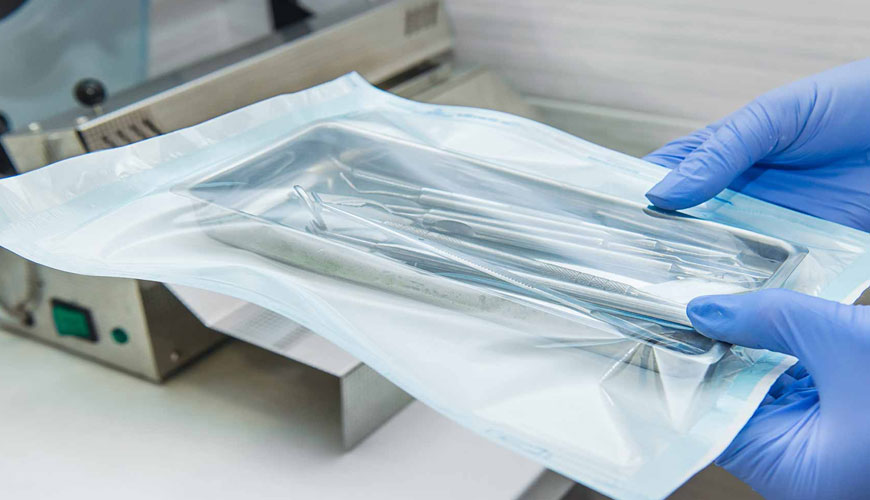 DIN 58953-5 Sterilizasyon - Sterilize Edilmiş Ürünleri Sarmak için Krep ve Pürüzsüz Sterilizasyon Kağıdı Tabakaları için Test