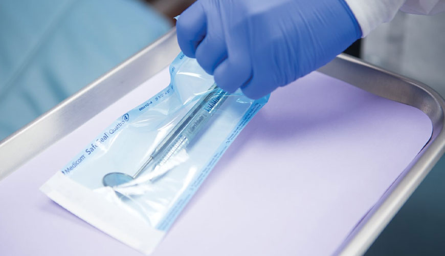 DIN 58953-6 Sterilizacija, sterilna dobava, 6. del: Preskušanje embalažnih materialov za medicinske pripomočke za sterilizacijo mikrobne ovire