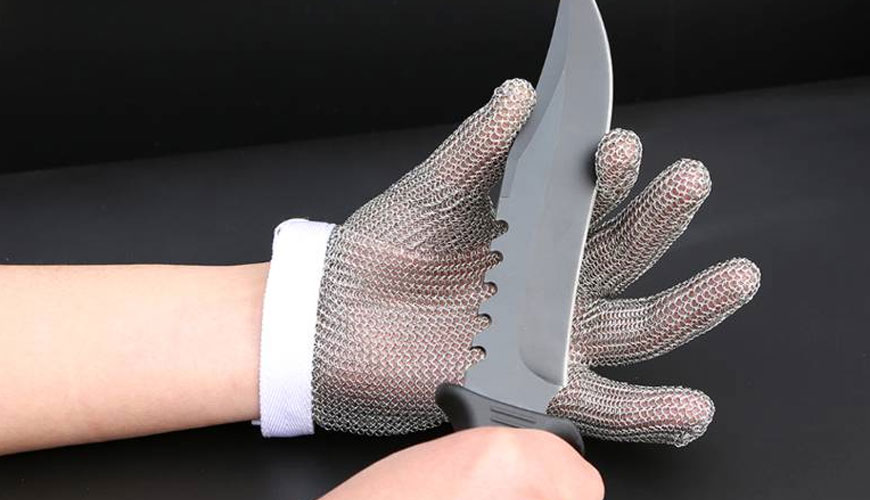 EN 1082-2 Стандартное испытание защитной одежды, защитных перчаток от порезов и проколов ручными ножами и средств защиты рук