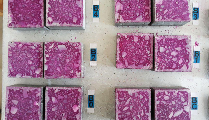 EN 12390-10 Sertleşmiş Beton - Atmosferdeki Karbondioksit için Betonun Karbonatlaşma Direnci Testi