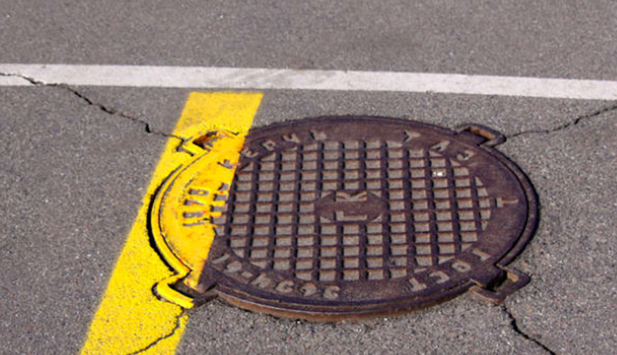 EN 124-2 Taşıt ve Yaya Alanları için Oluk Kapakları ve Rögar Kapakları Bölüm 2:Dökme Demirden Yapılmış Oluk Kapakları ve Rögar Kapakları