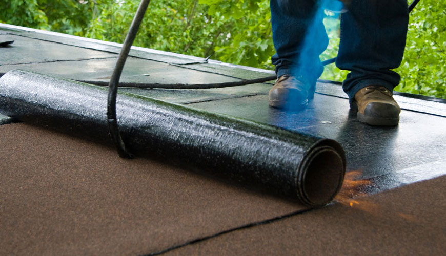 EN 13416 Flexible Bahnen für die Abdichtung – Prüfung von Bitumen – Kunststoff- und Gummiplatten für die Dachabdichtung