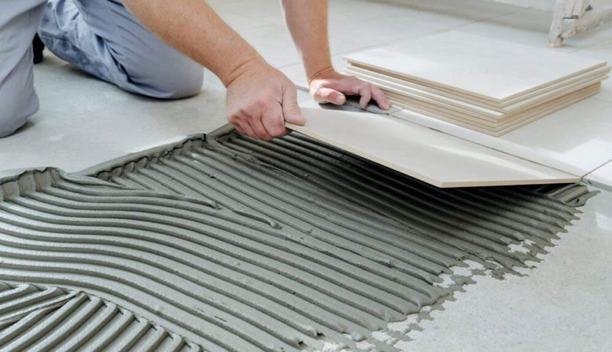 EN 1347 瓷磚粘合劑 - 潤濕能力測試的測定