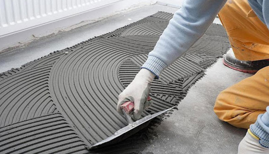 EN 1348 Fayans Yapıştırıcıları - Çimentolu Yapıştırıcılar için Çekme Yapışma Mukavemetinin Tayini Testi