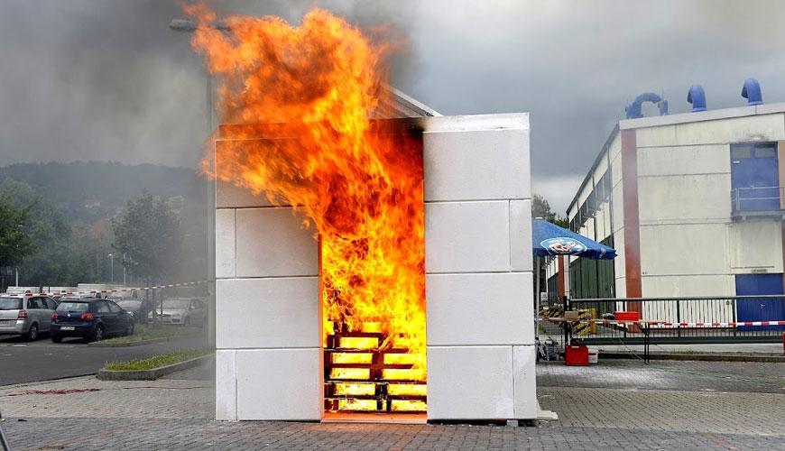 EN 1364-3 Taşıyıcı Olmayan Elemanlar için Yangına Dayanıklılık Testleri - Bölüm 3: Giydirme Cephe - Tam Konfigürasyon için Standart Test