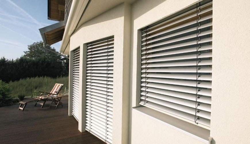 EN 13659 Panjurlar ve Dış Jaluziler için Test