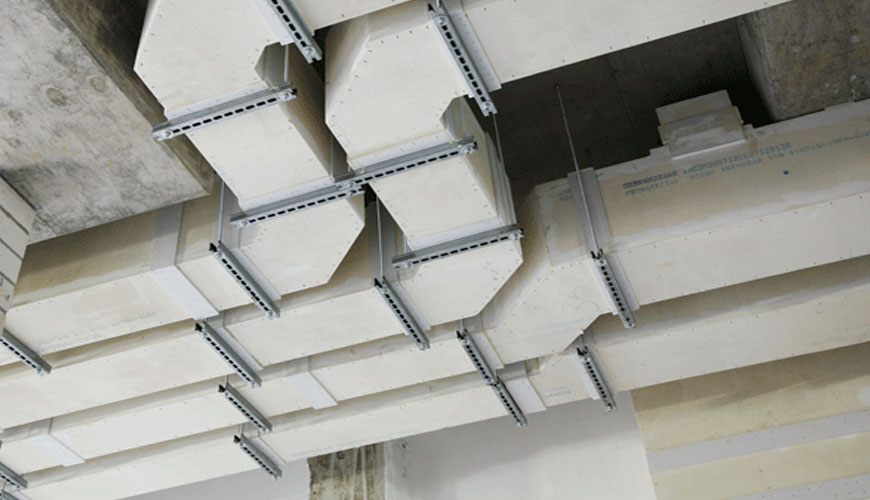 EN 1366-12 Servis Kurulumları için Yangına Dayanıklılık Testleri - Havalandırma Kanalları için Mekanik Olmayan Yangın Bariyeri