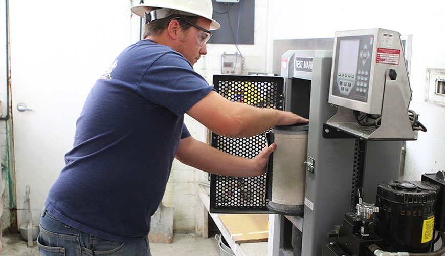 EN 13791-1 Basınç Dayanımının Yapılar ve Öndökümlü Beton Bileşenleri İçin Test