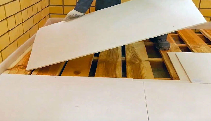 EN 13950 Alçıpan Termal/Akustik Yalıtım Kompozit Paneller için Test Yöntemleri