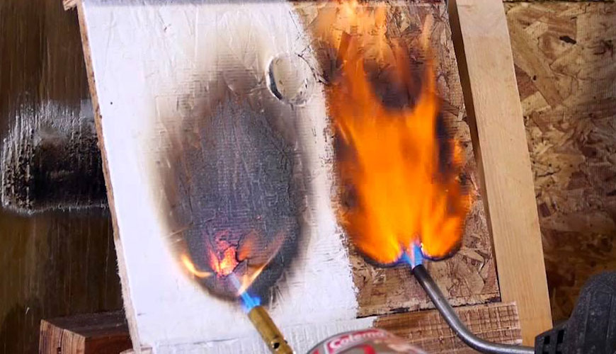 EN 14135 Kaplamalar, Yangından Korunma Kabiliyetinin Belirlenmesi için Standart Test