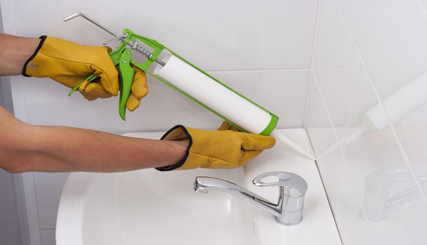 EN 15651-3 Binalardaki ve Yaya Geçitlerindeki Derzlerde Yapısal Olmayan Kullanım için Dolgu Macunları - Bölüm 3: Sıhhi Derzler için Dolgu Macunları Testi