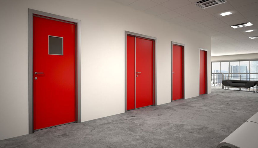 EN 1634-1 Kapı ve Kepenk Tertibatları, Açılabilir Pencereler ve Bina Donanımının Elemanları - Bölüm 1: Yangına Dayanıklılık Testi