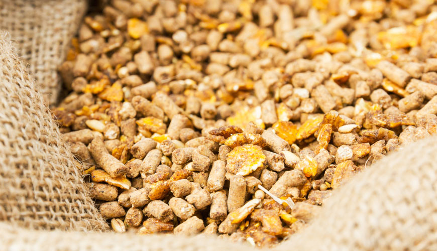 EN 17049 อาหารสัตว์ วิธีสุ่มตัวอย่างและวิเคราะห์ การระบุระดับสารเติมแต่งย่อยในอาหารผสม การทดสอบมาตรฐานสำหรับการวิเคราะห์ยืนยันโดย LC-MS