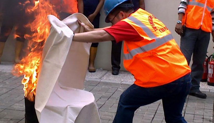 EN 1869 Yangın Battaniyeleri için Standart Test