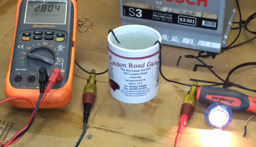 EN 27888 Su Kalitesi, Elektrik İletkenliğinin Belirlenmesi için Standart Test