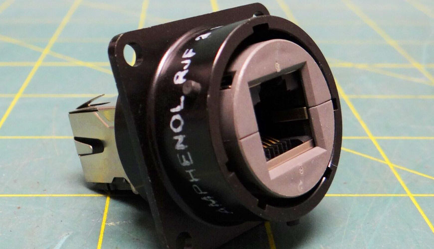 EN 2997-014 Havacılık - Dairesel Elektrik Konektörleri İçin Kare Flanş Priz Testi