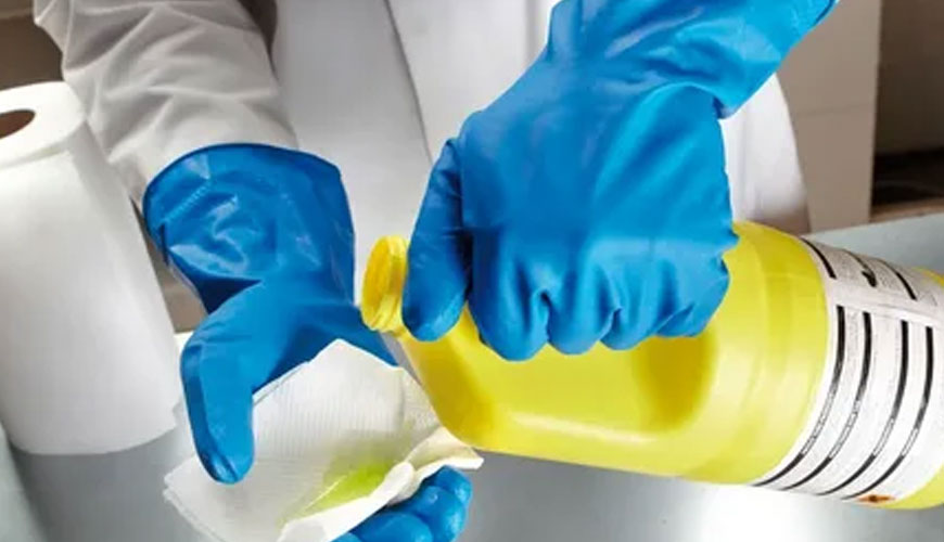 EN 374-4 Zaščitne rokavice proti kemikalijam in mikroorganizmom, 4. del: Določanje odpornosti na kemično razgradnjo