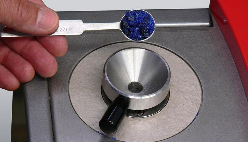 EN ISO 1133 Plastikler - Termoplastiklerin Eriyik Kütle Akış Hızının (MFR) ve Eriyik Hacim Akış Hızının (MVR) Belirlenmesi Testi