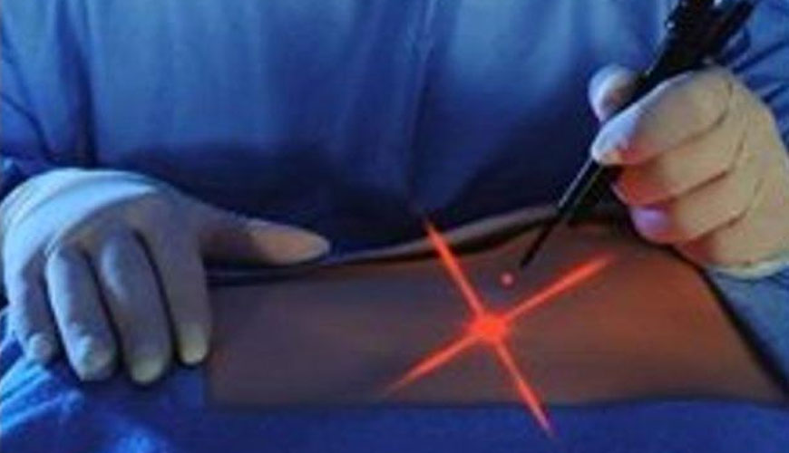 EN ISO 11810-2 Laserji in z laserjem povezana oprema – Preskusna metoda in klasifikacija za lasersko odpornost kirurških zaves ali zaščitnih zaves za paciente – Sekundarni vžig
