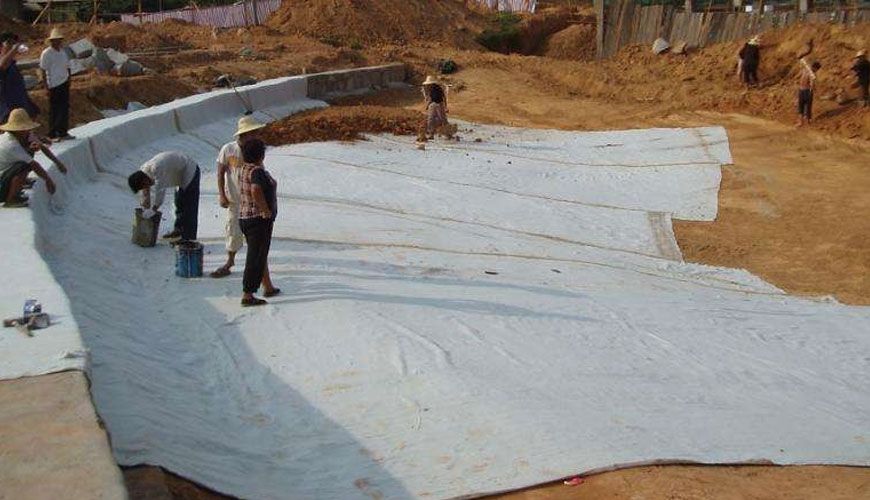 EN ISO 16416 Geosentetik Kil Bariyerler, Su Akış İndeksinin Belirlenmesi, Sabit Yükte Esnek Duvar Geçirgenliği Yöntemi