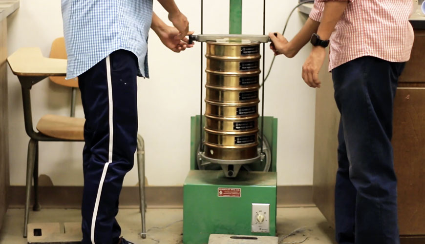 EN ISO 17892-4 Jeoteknik Araştırma ve Test - Tane Büyüklüğü Dağılımının Belirlenme Testi