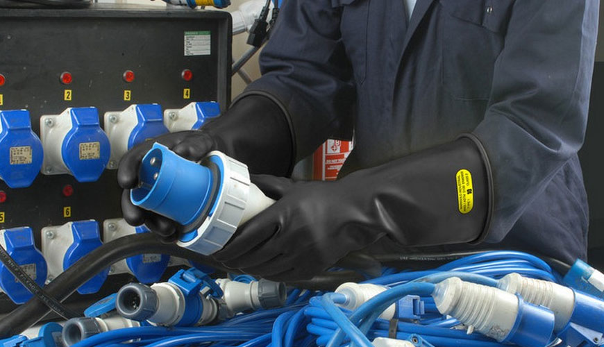 Standardni preskus IEC 60903 za delo pod napetostjo, električno izolirane rokavice