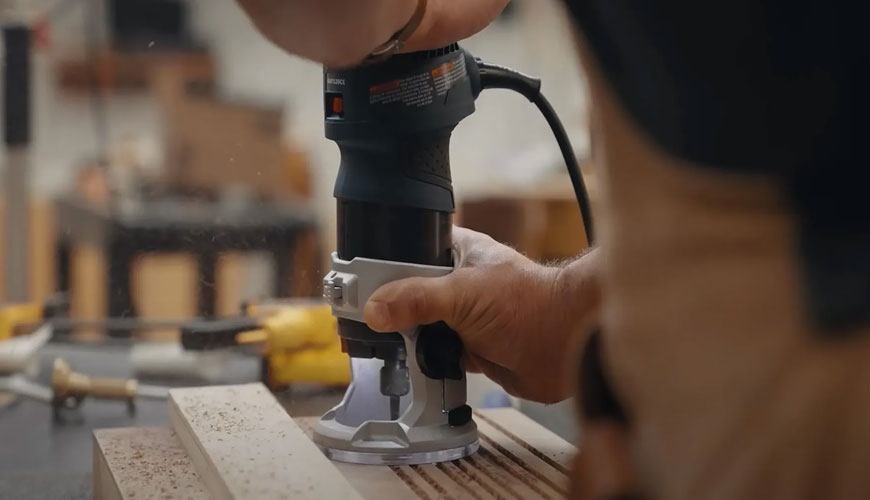 IEC EN 62841-2-17 Elektrik Motoruyla Çalışan El Aletleri - Elde Taşınan Yönlendiriciler için Test