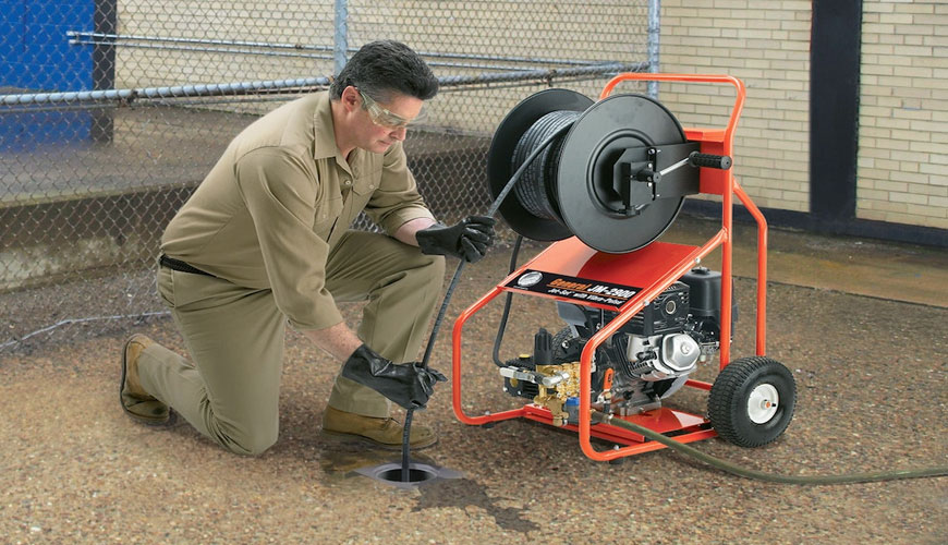 IEC EN 62841-3-14 Elektrik Motoruyla Çalışan El Aletleri - Taşınabilir Kanal Temizleyiciler için Test