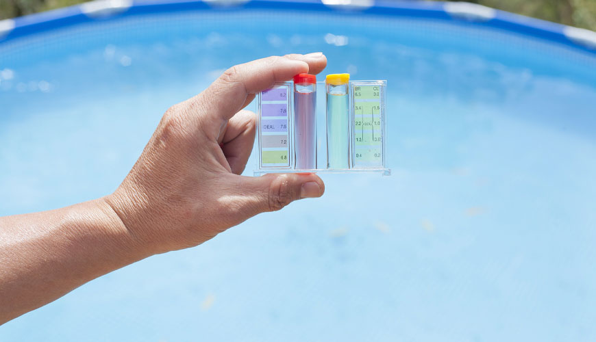 ISO 105-E03 Preskusi obstojnosti barv tekstila Obstojnost barve na klorirano vodo (voda v bazenu)