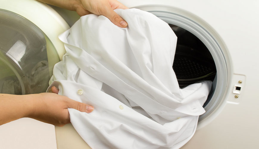 ISO 16322-1 Textil – Bestimmung der Spiralität nach dem Waschen – Test zur prozentualen Änderung der Spiralität in gestrickten Kleidungsstücken