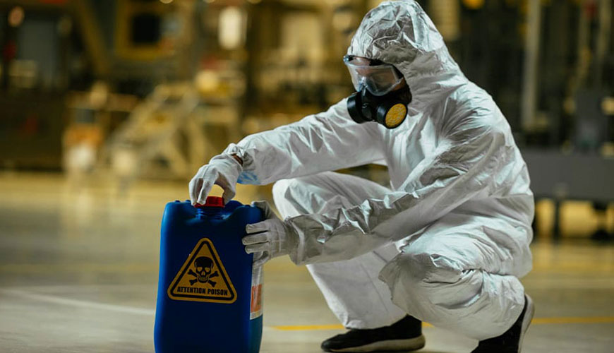 ISO 19918 ชุดป้องกัน, การป้องกันสารเคมี, การวัดการซึมผ่านสะสมของสารเคมีที่มีความดันไอต่ำจากวัสดุ ISO 19918 ชุดป้องกัน, การป้องกันสารเคมี, การวัดการซึมผ่านสะสมของสารเคมีที่มีความดันไอต่ำจากวัสดุ