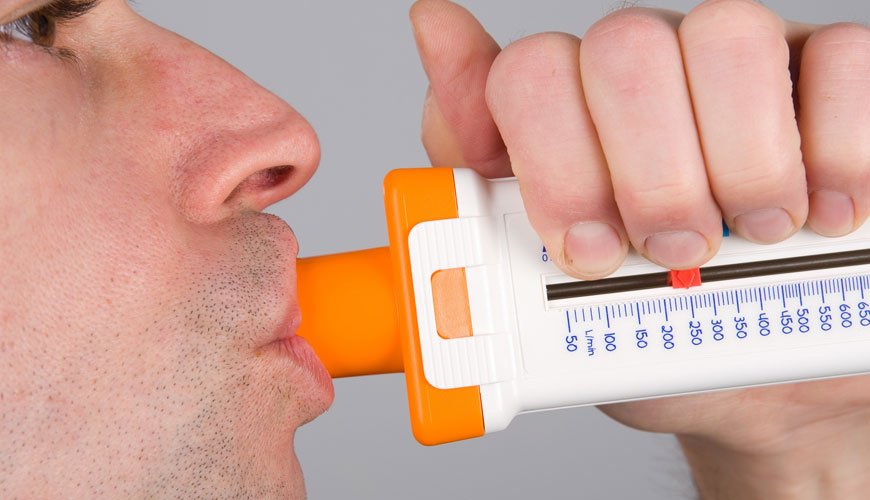 Prueba estándar de equipos anestésicos y respiratorios ISO 23747 para medidores de flujo espiratorio máximo para la evaluación de la función pulmonar en humanos con respiración espontánea