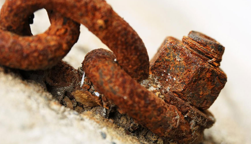 ISO 4536 Metalik Yüzeylerde Metalik ve Organik Olmayan Kaplamalar - Tuzlu Damlacıklar Korozyon Testi (SD Testi)