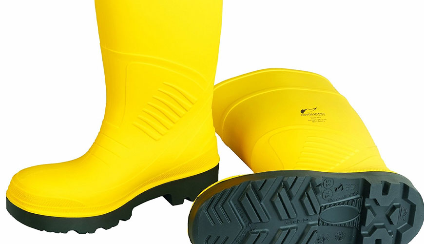 Thử nghiệm tiêu chuẩn ISO 5423 cho giày nhựa đúc, ủng polyurethane có lót hoặc không lót cho mục đích sử dụng công nghiệp thông thường