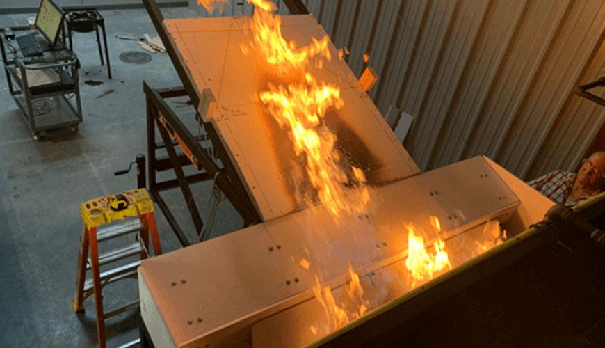 ISO 5658-4 Thử nghiệm phản ứng với lửa - Thử nghiệm tiêu chuẩn về sự lan truyền của ngọn lửa theo chiều dọc