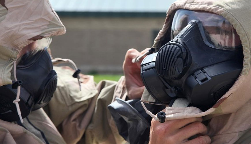 Standardni test MIL DTL 32101 za ogljik, aktiviran, impregniran, baker-srebro-cink-molibden-trietilendiamin