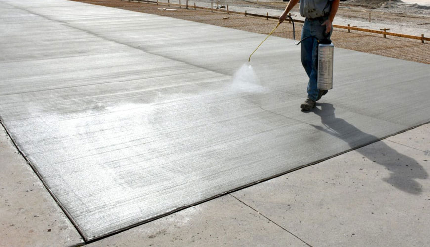TS 10967 Concrete Tests - Curing Agent Applied to the Concrete Surface - Determination of Water Retention Properties